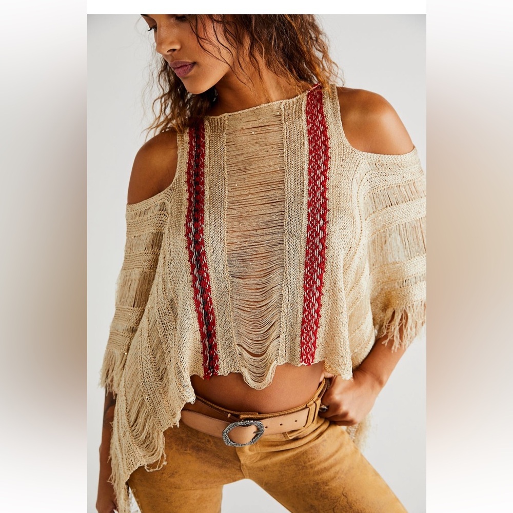 Free people glitz poncho medium Large